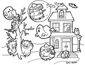 Cute Halloween Coloring Pages Printable