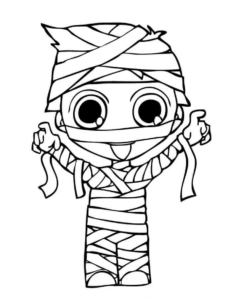Cute Mummy Coloring Pages