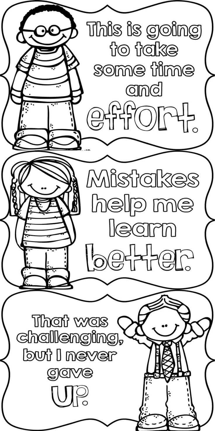 Free Printable Growth Mindset Coloring Pages
