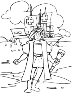 Free Printable Christopher Columbus Coloring Sheets