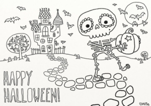 Halloween Ghost Coloring Page