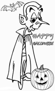 Halloween Vampire Coloring Pages Printable