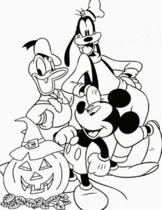 Mickey Mouse Halloween Coloring Pages
