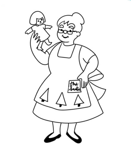 Mrs Santa Claus Coloring Pages