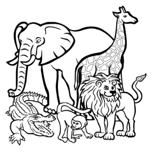 October Coloring Pages World Animal Day