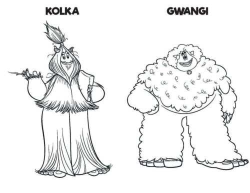 Smallfoot Printables Kolka and Gwangi