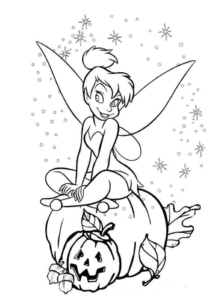 Tinkerbell Halloween Coloring Pages
