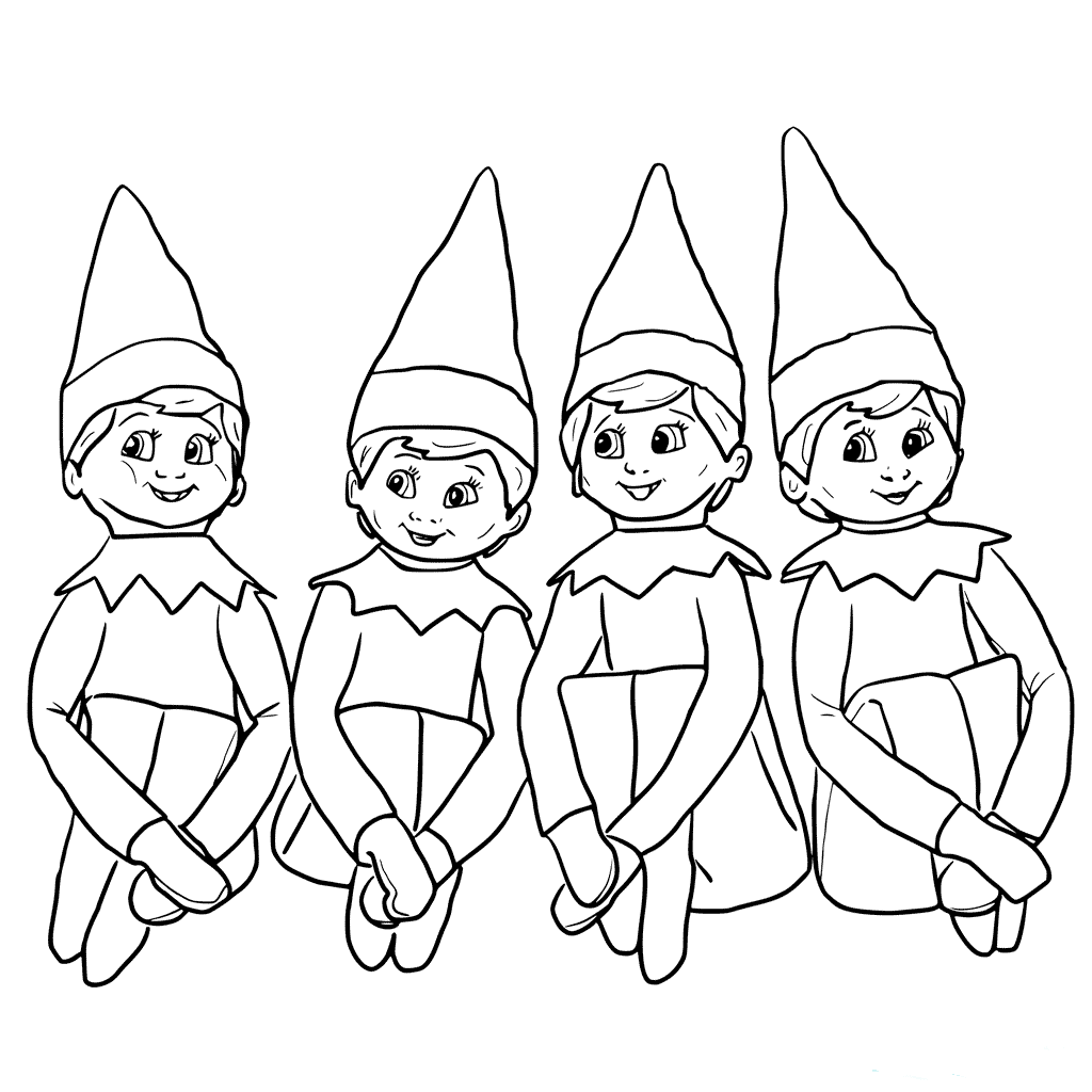 Elf On The Shelf Printables Coloring Pages Printable Templates