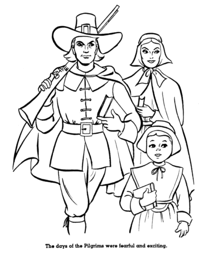 Pilgrim Coloring Images