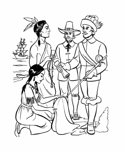 Pilgrims Coloring Book
