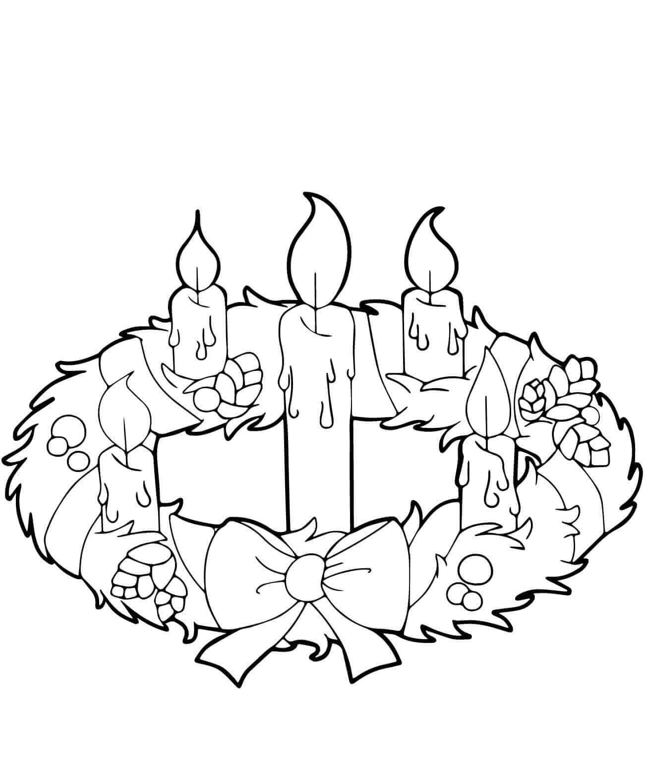 Printable Advent Wreath Coloring Page