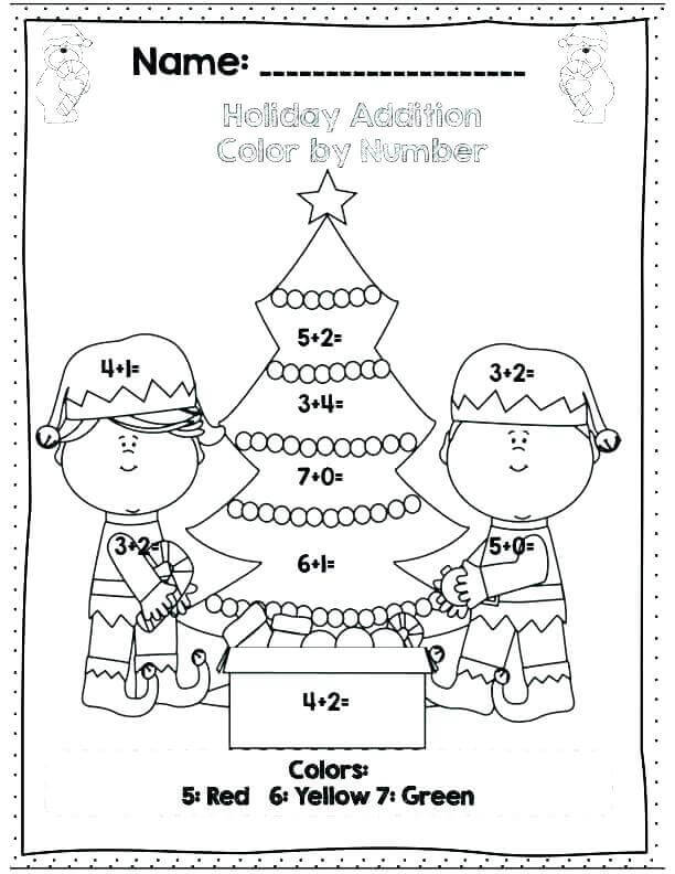Free Christmas Color By Number Activity Sheets Printable - ScribbleFun