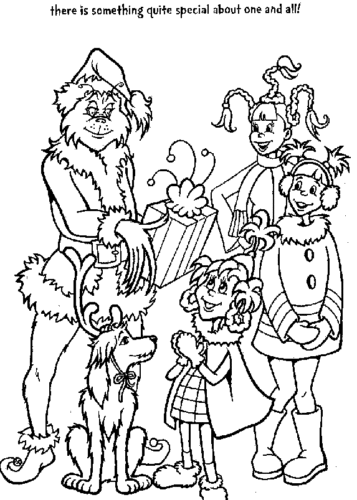 how the grinch stole christmas coloring pages