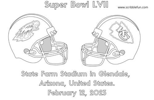 57th Super Bowl 2023 Coloring Pages