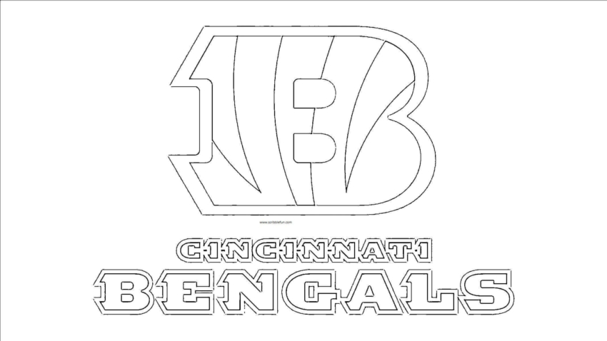 Cincinnati Bengals Coloring Page 850x478 