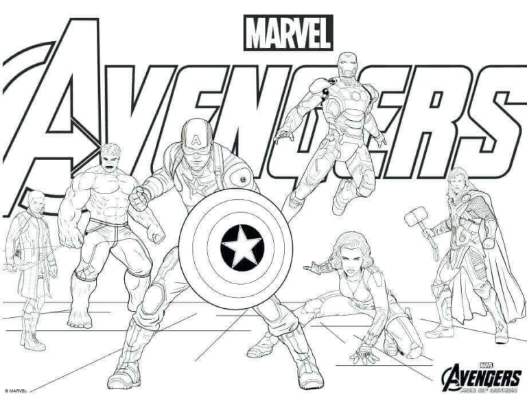 30 Free Avengers Coloring Pages Printable