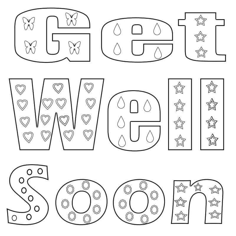 Printable Get Well Soon Coloring Pages Printable Word Searches