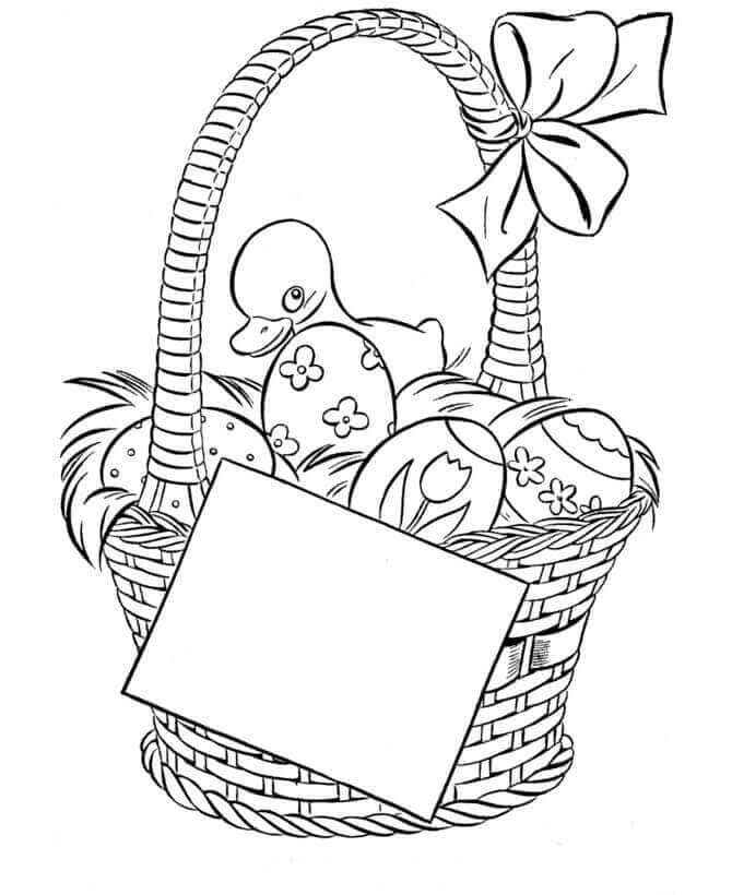Download Free Easter Basket Coloring Pages Printable