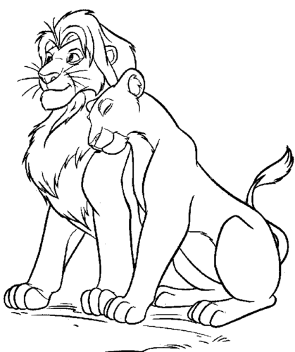 Simbas Parents Coloring Page