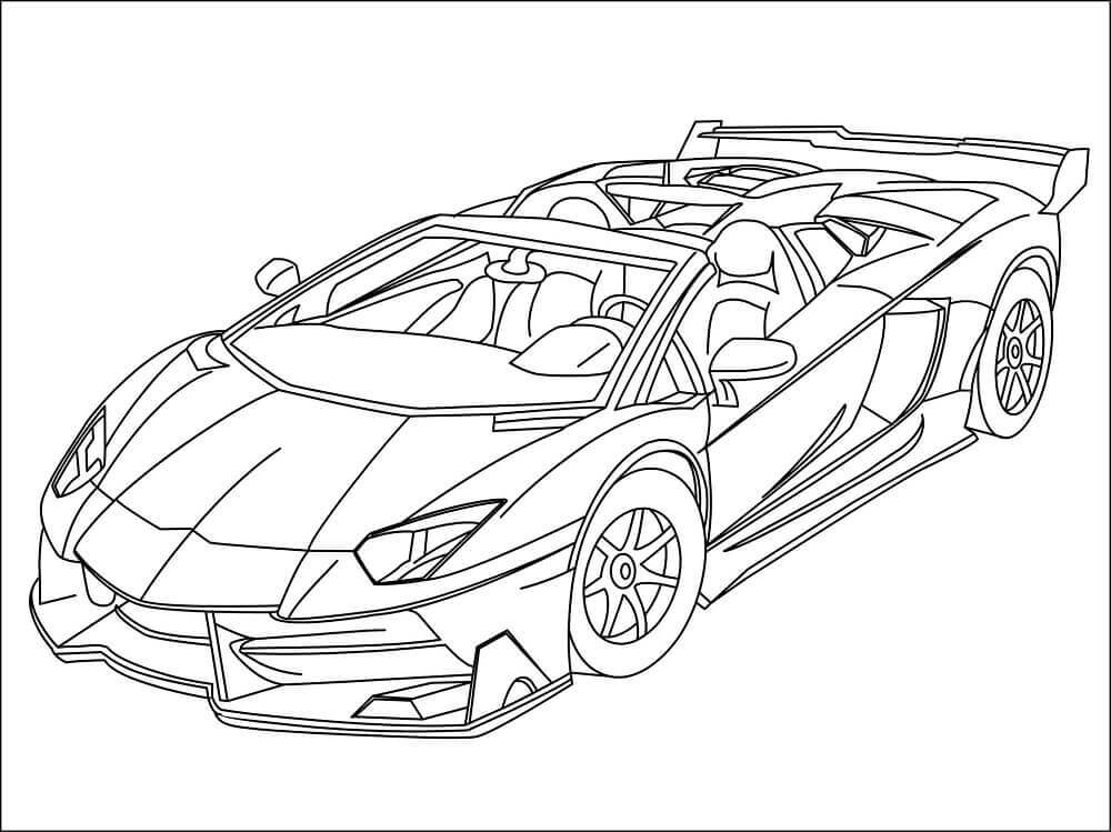 Lamborghini Coloring Page 3