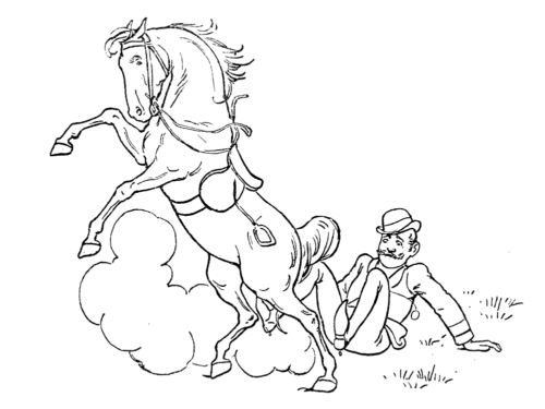 Funny Horse Coloring Page