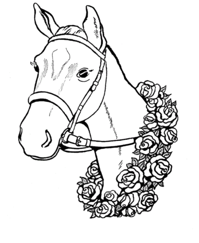 Horse Head Coloring Page