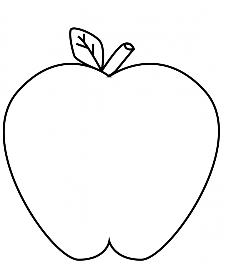 30 Free Apple Coloring Pages Printable