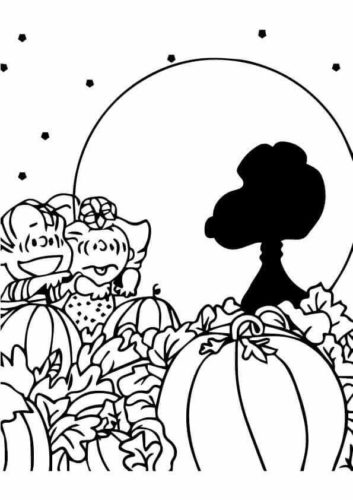 snoopy fall coloring pages