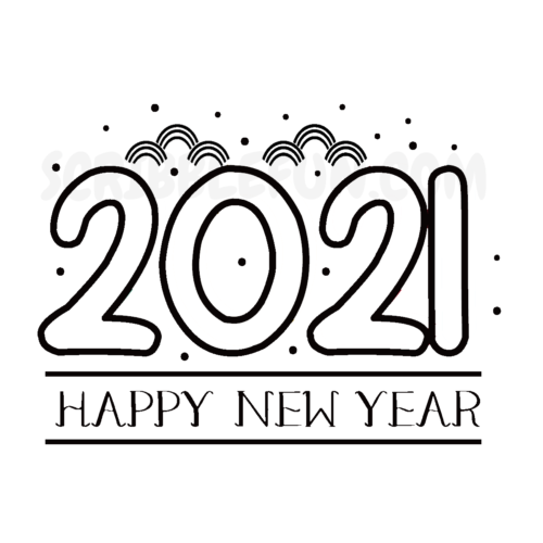 Download 21 Free New Year 2021 Coloring Pages Printable