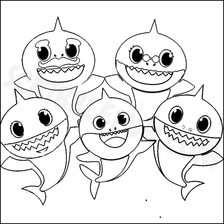 Baby Shark Printable Coloring Pages - Printable Templates