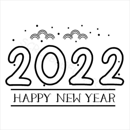 Free Happy New Year 2022 Coloring Pages Printable