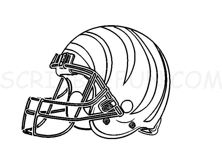 bengals helmet coloring page