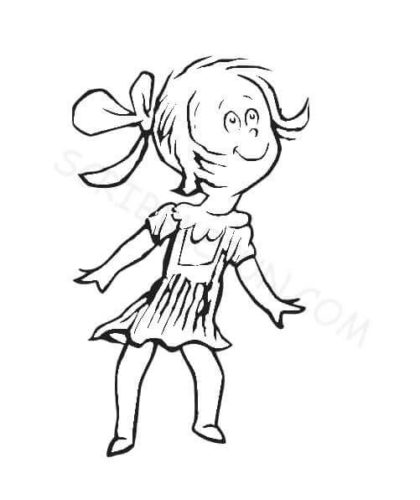 Dr Seuss Sally coloring page