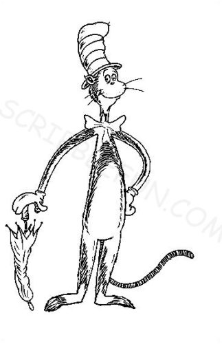 Dr Seuss the Cat coloring page