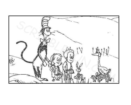 The cat with Sally and Conrad