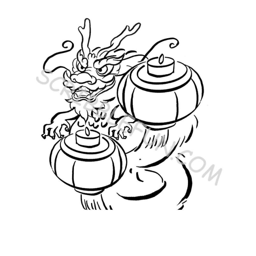 20 Free Printable Chinese New Year 2024 Coloring Pages
